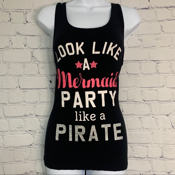 Look Like A Mermaid Party Like A Pirate Tank Top - Picture 1 of 8